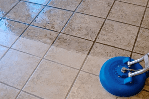 Tile and grout cleaning detail
